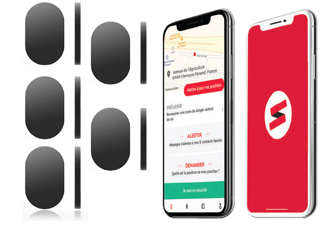 Pré-commande: Pack x5 Boutons d'alerte Bluetooth Push Alert + Application